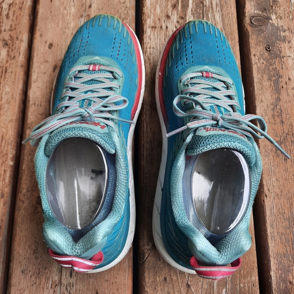 Hoka One One Clifton 5 Road Running Shoes Marlin Blue Ribbon Sneakers Size 9 - Picture 10 of 15